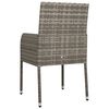 vidaXL Garden Chair Set of 2 Grey
