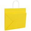 vidaXL Paper Bags 50 pcs with Handles Yellow 32x22x28 cm