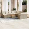 vidaXL Garden Sofa Set Set of 12 Beige, Cream White