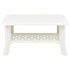 vidaXL Coffee Table White Plastic 35.4 x 23.6 x 18.1 in Durable