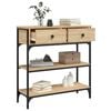vidaXL Console Table Sonoma Oak Engineered wood, metal