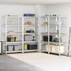 vidaXL 5-Layer Storage Shelves 4 pcs Silver Steel&Engineered Wood