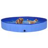 vidaXL Dog Swimming Pool Blue PVC 118.1 x 15.7 in Collapsible