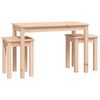 vidaXL Nesting Table Set of 3 Natural Pine Solid pine wood Small