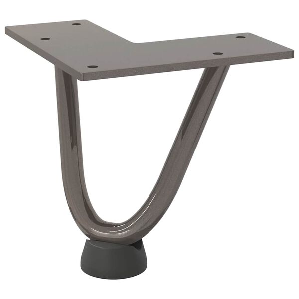 vidaXL Hairpin Table Leg Natural steel Solid powder-coated steel Small