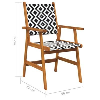 vidaXL Patio Chairs 4 pcs Solid Acacia Wood