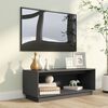 vidaXL TV Cabinet Grey Solid Pine Wood Medium TV Cabinet Rectangular