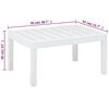 vidaXL Garden Table White Plastic 30.7 in x 21.7 in x 15.0 in Durable