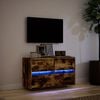 vidaXL TV Wall Cabinet Smoked Oak Engineered Wood 31.5 in