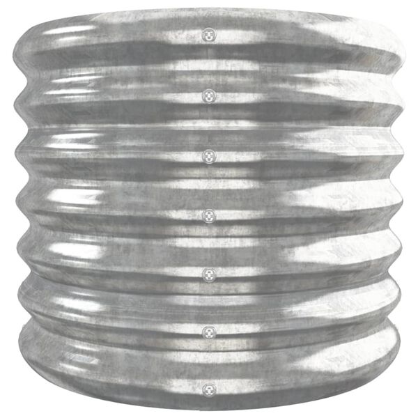 vidaXL Garden Raised Bed Silver Powder-coated steel Large Durable