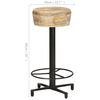 vidaXL Bar Stool Set of 2 Natural Wood and Black