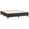 vidaXL Bed Frame Black Faux leather, plywood, engineered wood King