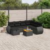 vidaXL Garden Sofa Set Black