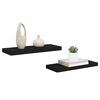 vidaXL Wall Shelf Set of 2 Black Honeycomb MDF, metal Medium