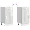 vidaXL Kitchen Base Cabinet Shiny White Engineered Wood Medium