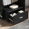 vidaXL Drawer Cabinet with Wheel Black Oak 55 x 45 x 31 cm