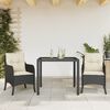 vidaXL Garden Dining Set Black, Cream White