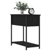 vidaXL Bedside Cabinet Set of 2 Black Engineered wood, iron Compact