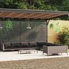 vidaXL Garden Lounge Set Dark Grey, Black