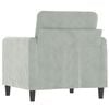 vidaXL Sofa Chair Light grey Velvet (100% polyester), metal, textilene