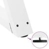 vidaXL Coffee Table Leg White Powder-coated steel Medium Adjustable Feet