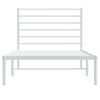 vidaXL Bed Frame White Steel Twin Bed Frame Rectangular