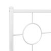vidaXL Bed Frame White Powder-coated steel 55 x 79 in Bed Frame