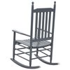 vidaXL Rocking Chair Grey Poplar hardwood Standard Rocking Chair