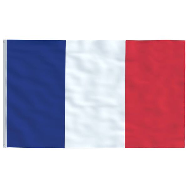 vidaXL France Flag Blue, White, Red 68D 100% Polyester 35.4x59.1 in