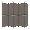 vidaXL 5-Panel Room Divider Anthracite 98.4"x70.9" Fabric