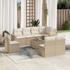 vidaXL Garden Sofa Set Beige, Cream White