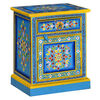 vidaXL Bedside Cabinet Turquoise, Yellow, Multicolor Solid Mango Wood