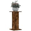 vidaXL Plant Stands 2 pcs Smoked Oak 11.8x11.8x23.6" Engineered Wood