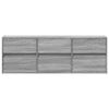vidaXL TV Wall Cabinet Grey Sonoma Engineered Wood Medium