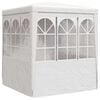 vidaXL Professional Party Tent with Side Walls 8.2'x8.2' White 0.3 oz/ft&sup2;