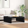 vidaXL Coffee Table Black Oak 39.37 x 39.37 x 13.78 in Engineered Wood