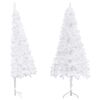 vidaXL Artificial Christmas Tree White PVC, Steel 94.5 in height