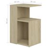 vidaXL Side Table Sonoma Oak Engineered Wood Compact Side Table