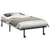 vidaXL Bed Frame Black Steel Single Foldable Bed Frame Rectangular