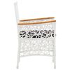 vidaXL Dining Set Natural, White, Black (Cushion)