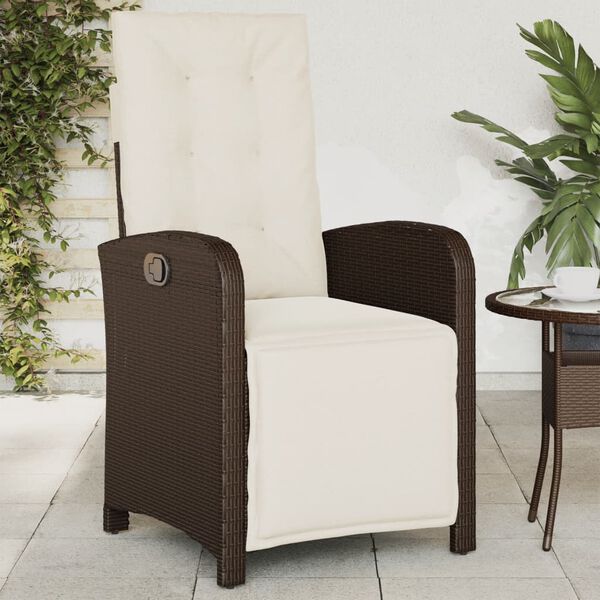 vidaXL Reclining Garden Chair Set of 2 Brown