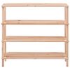 vidaXL Shoe Rack Natural Wood Solid Fir Wood Medium Shoe Rack