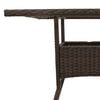 vidaXL Garden Table Brown PE Rattan Medium UV-resistant materials