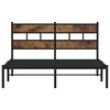 vidaXL Bed Frame Black, Smoked Oak Iron, Engineered Wood Full Bed Frame