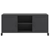 vidaXL TV Cabinet Black Cold-rolled steel Medium Storage TV Cabinet