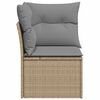 vidaXL Garden Sofa Beige PE Rattan Single Modular Garden Sofa Square