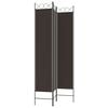vidaXL 3-Panel Room Divider Brown 47.2"x86.6" Fabric