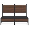 vidaXL Bed Frame Brown oak Steel, engineered wood Small Double Bed Frame