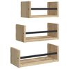 vidaXL Wall Shelf Set Sonoma Oak Engineered wood Medium Wall mounting