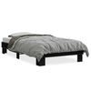 vidaXL Bed Frame Black Engineered wood, metal, plywood Small single